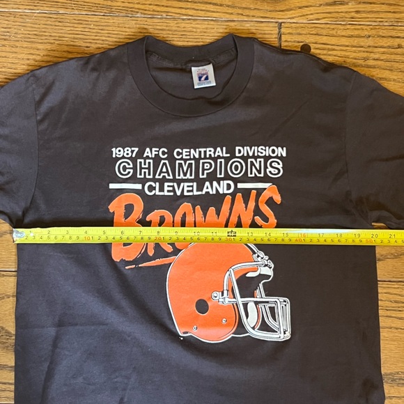 Vintage 1987 XL Cleveland Browns AFC Central Division champs shirt - Picture 3 of 5